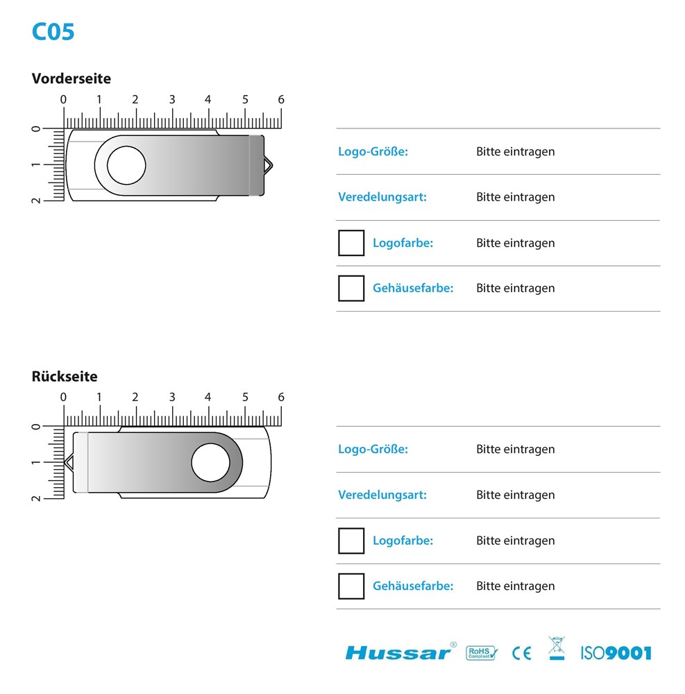 USB-Stick C05 USB 3.0 Flash Disk  64 GB Rot TransparentRot TransparentUSB 3.0 Flash Disk 64 GB